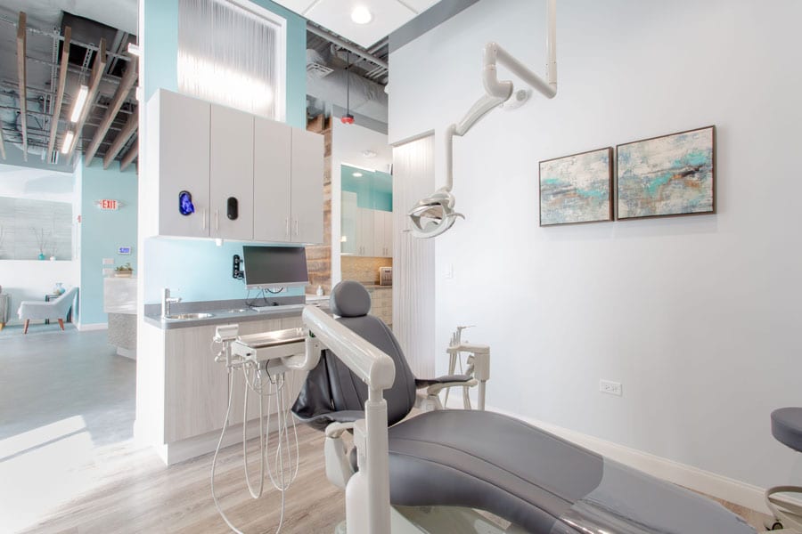 Treatment room at Dental Matters in Skokie